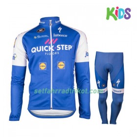 Radbekleidung Radtrikot Langarm + Lang Radhose 2017 Quick-Step Floors Kinder N001